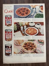 Chef BOY-AR-DEE 1950s Print Ad Spaghetti Ravioli Meat Balls W/Gravy 