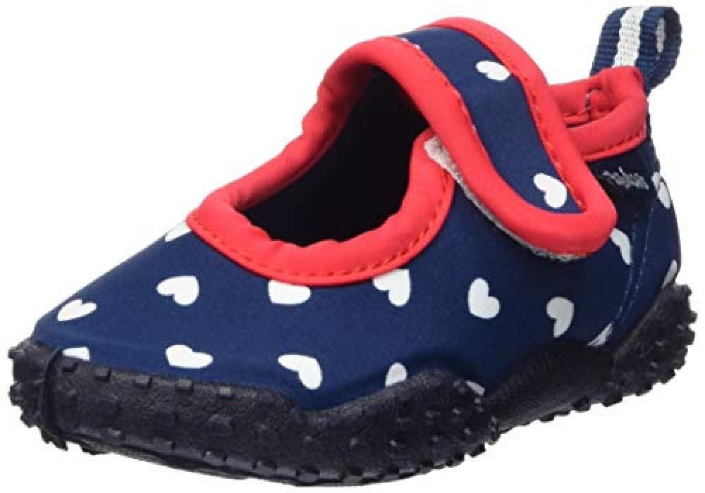 (TG. 18/19 EU) Playshoes Calzature da Mare con Protezione UV Cuore, Scarpe da Ac