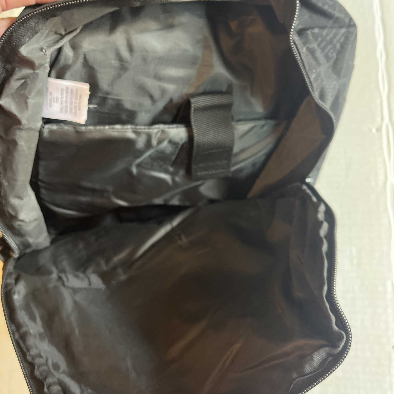 Levis Strauss Backpack Black Gray Pattern Red Log… - image 6