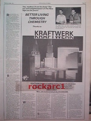 KRAFTWERK 'better living through chemistry' 1977 UK ARTICLE/clipping