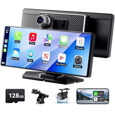 TERUNSOUl Carplay Screen for Car, 8.1 HD Portable Touch Screen Car Stereo wit...