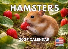 Hamster Calendar 2027 Monthly Wall Calender 12 Month American Made In The USA