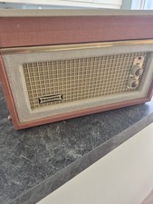 Dansette Bermuda Portable Suitcase Turntable Monarch Salmon Pink .
