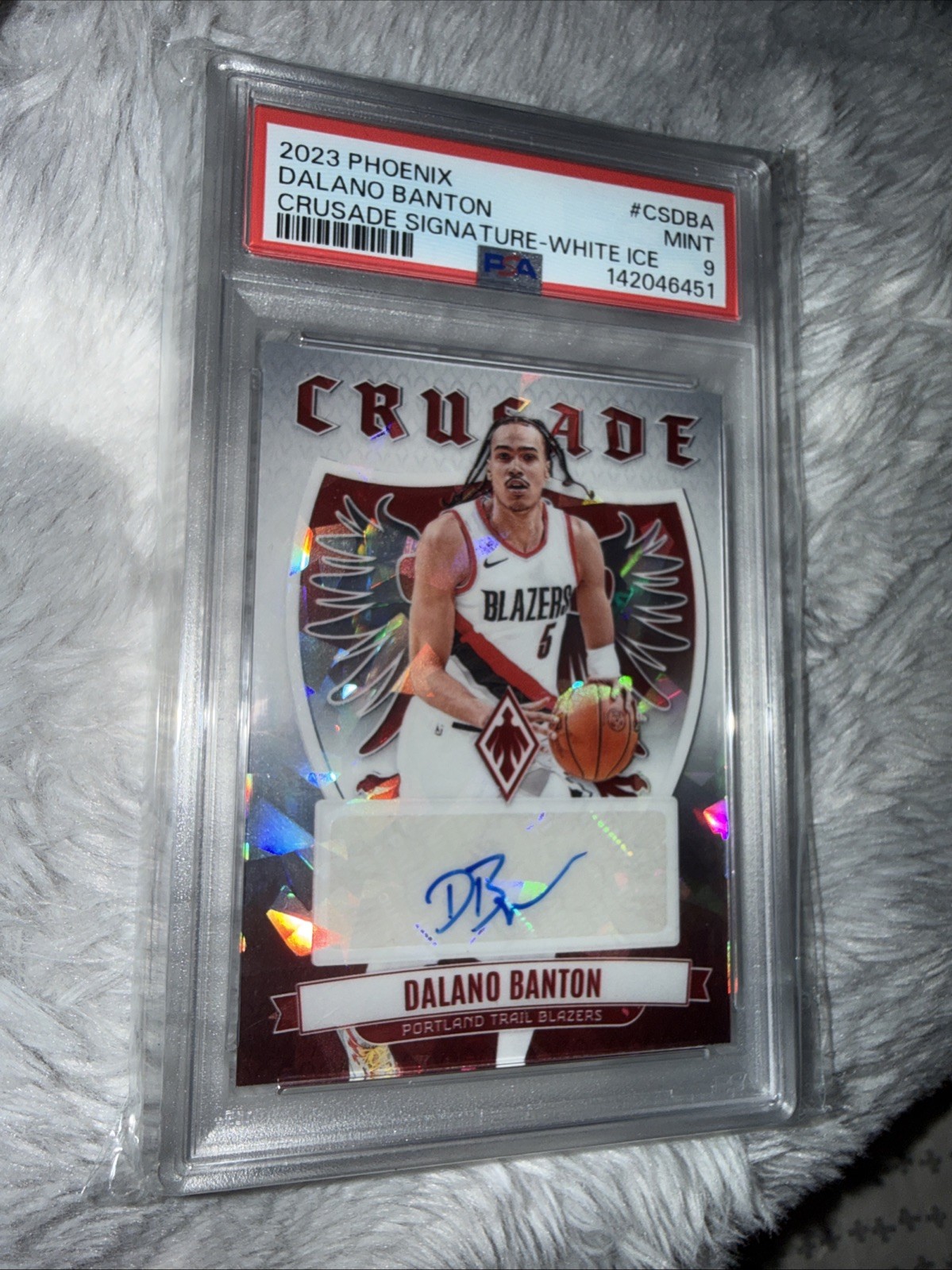 2023-24 Panini Phoenix - Crusade Signatures Dalano Banton #CS-DBA AU MINT 9 /49