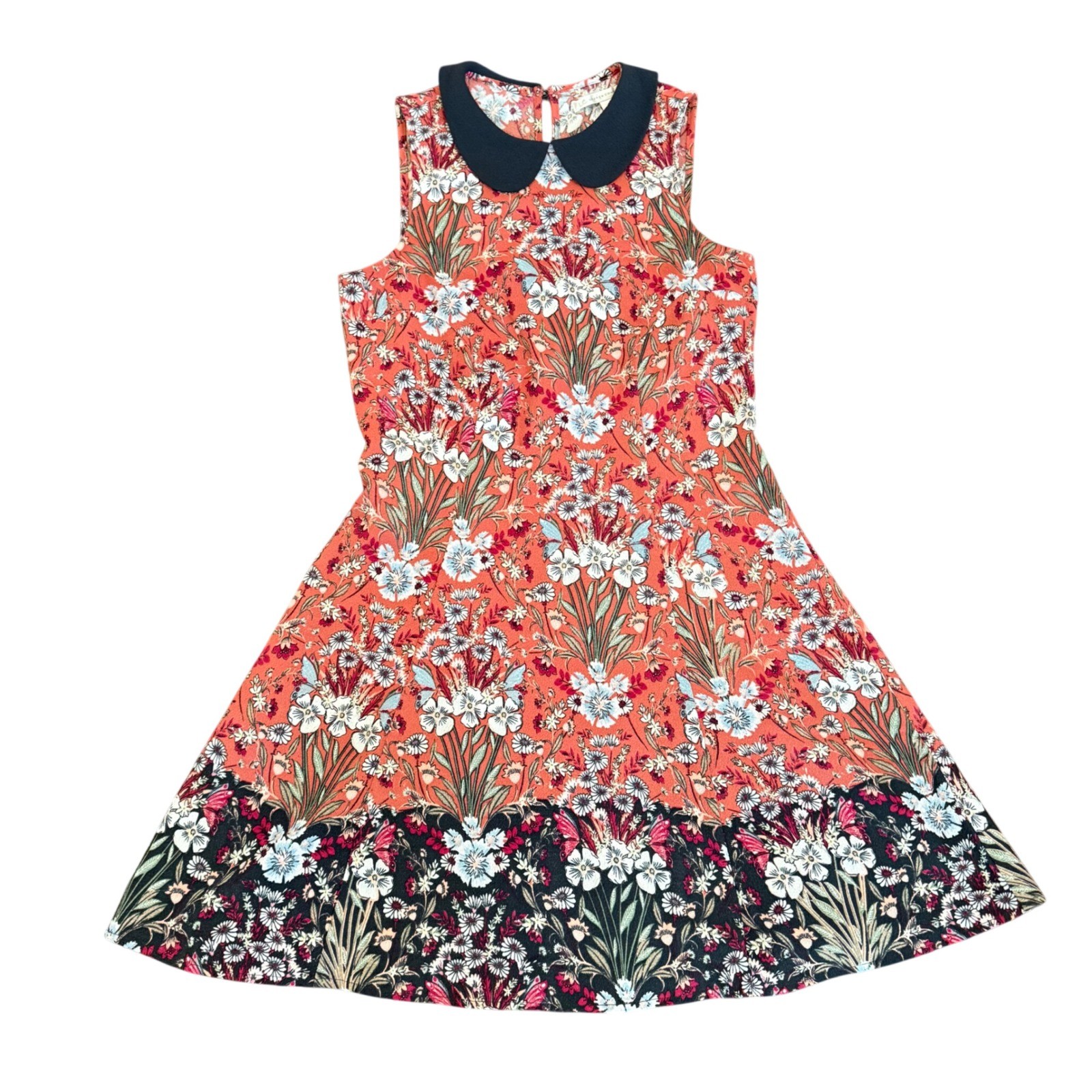 LC Lauren Conrad Floral Peter Pan Collar Dress Sleeveless Size 4 Prairie Cottage