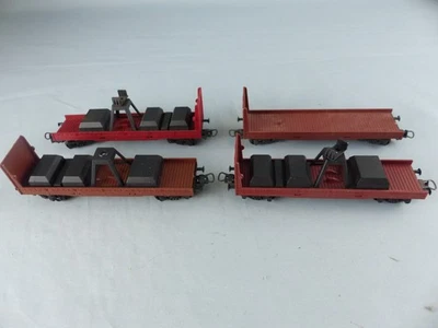 LIMA Ho , lot de 4 wagons grue LIMA , 2 complets - Photo 1/4
