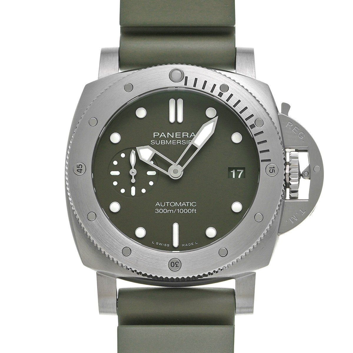 Panerai Submersible Military Green Men's Watch PAM01055 for sale - Main Image