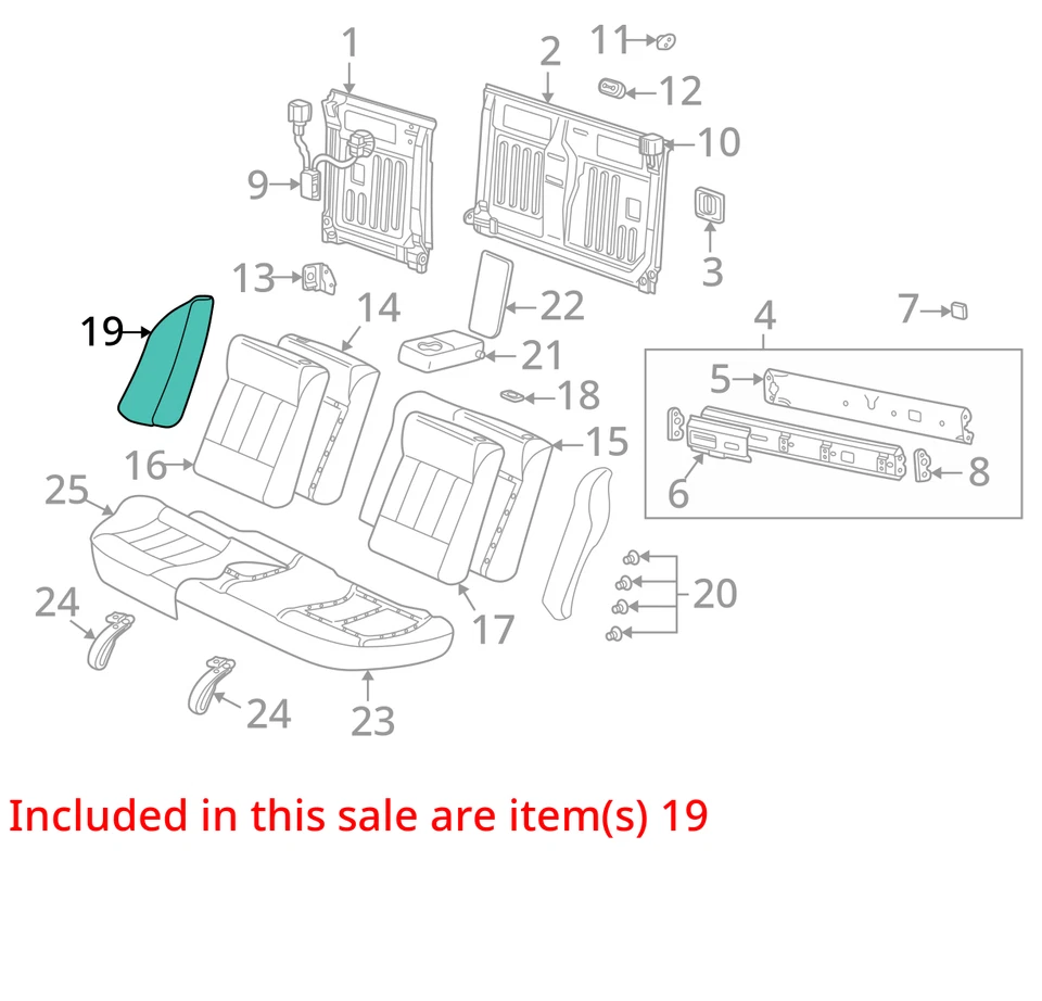 SE ADAPTA A 2000-2005 SATURN L300 L200 COJÍN ASM R/ASIENTO BK SI 90594121 - NUEVO OEM Foto 2 de 3