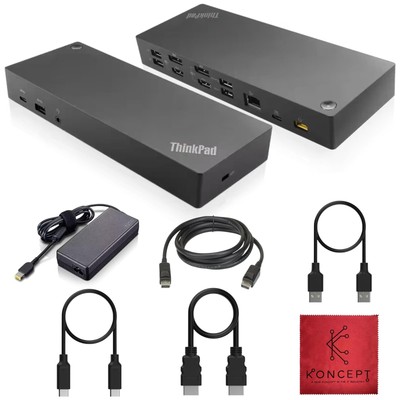 Lenovo 40AF0135US ThinkPad Docking Station Dual Monitor Hybrid USB-C with USB...
