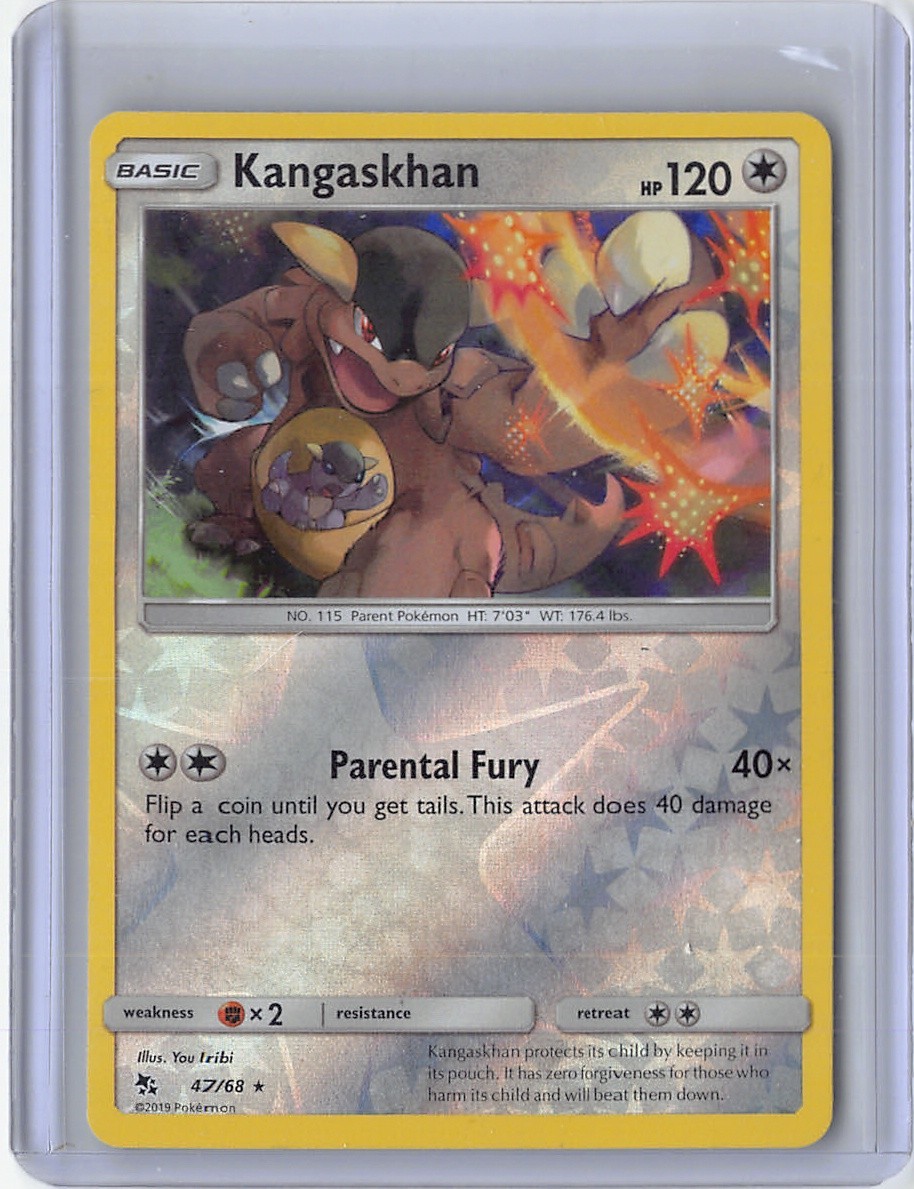 Kangaskhan - 47/68 - Reverse Holo Rare - Hidden Fates - Pokemon Card LP