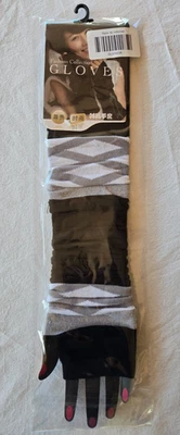 Paire de mitaine noire et grise taille unique Fashion Collection GL976 (li) - Photo 1/3