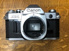 Canon AE-1 35mm Film SLR Camera Body, Silver / Black Parts/Repair - See Vid
