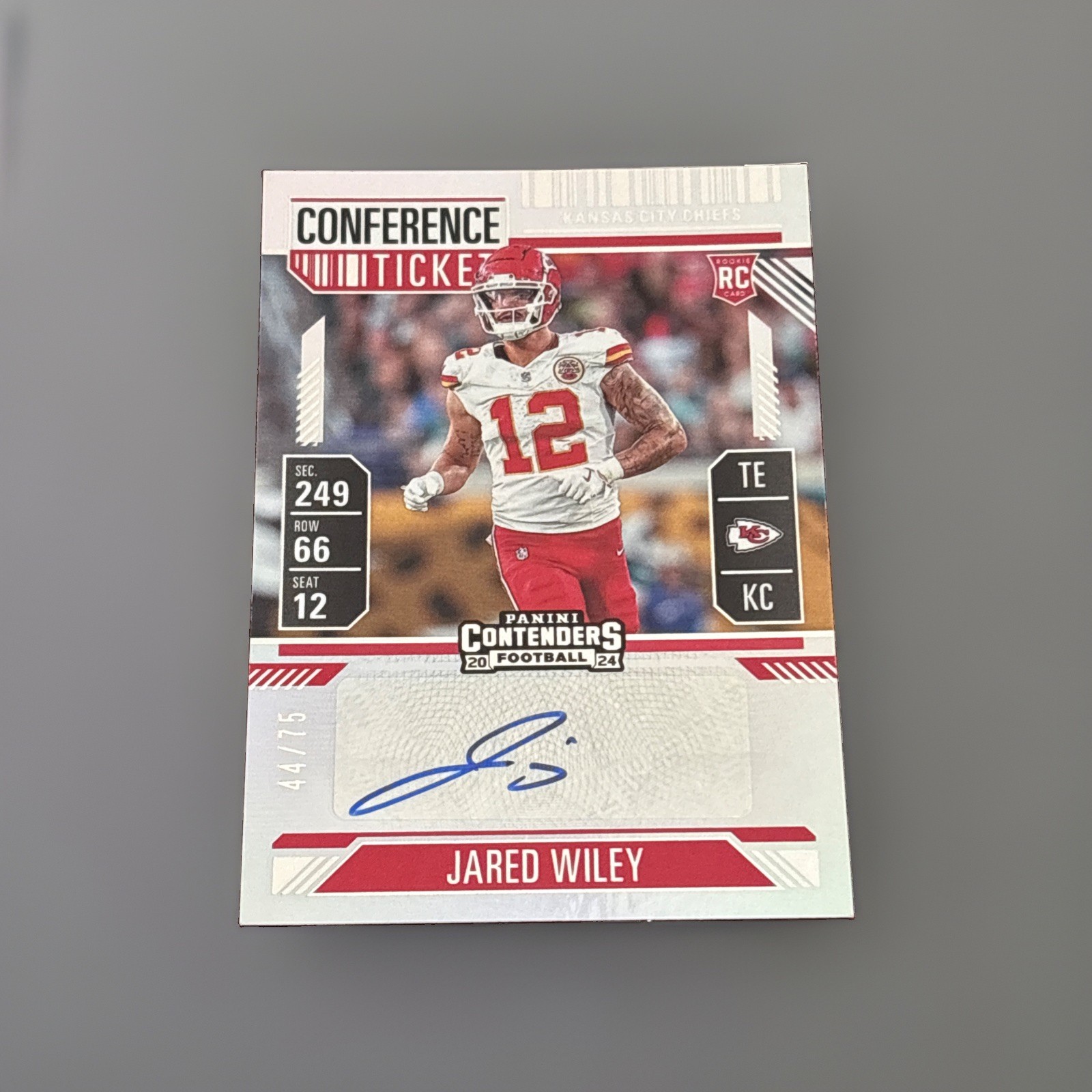 Jared Wiley Panini Contenders #187 Autograph-Conference Ticket