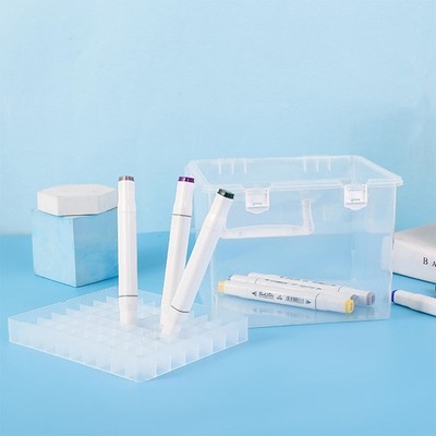 Markers Storage Box Portable Watercolor Drawing Pen Stationery Organizer Box