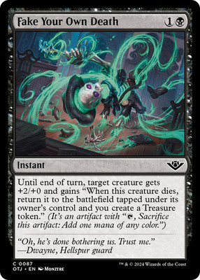 Fake Your Own Death #87 (Foil) (LP) Thunder Junction OTJ Magic MTG