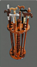 27'' Wooden Walking Stand Golf Clubs Display Stick Holder Storage Rack For Cane