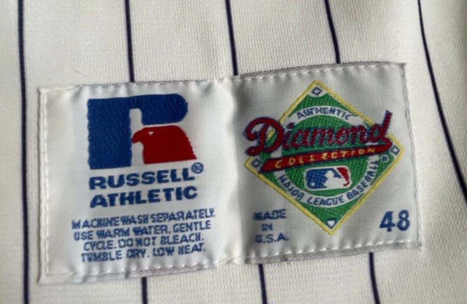 VTG MLB Minnesota Twins Russell Athletic Diamond Collection Pinstripe Jersey 48 - Image 3 of 4