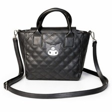 2024 Sanrio Kuromi Quilted Purse Bag Tote Black Detachable Strap EUC