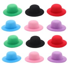 12 Pcs Diy Colorful Doll Hats Miniature Dress Tiny Top for Dolls