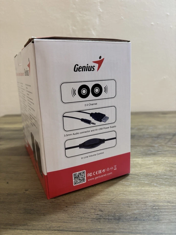 Genius SP-HF180 Stereo Speakers - Black - Clearance - Image 2 of 4