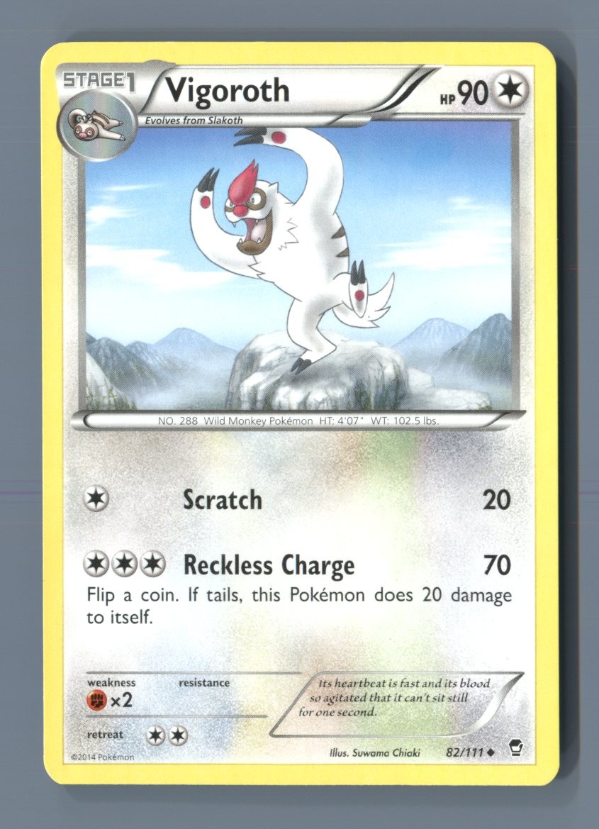 Vigoroth 82/111 Uncommon Furious Fists Pokemon Lightly Played