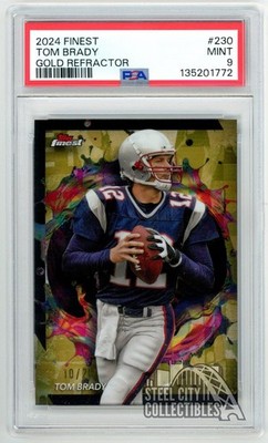 Tom Brady 2024 Topps Finest Gold Refractor Card #230 PSA 9 Mint 10/20