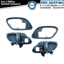 Blue Interior Inside Door Handle w/ Bezel Left & Right Pair Set for C/K Truck
