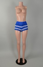 Sams Ruffled Pettipants Booty Panties - Blue/White