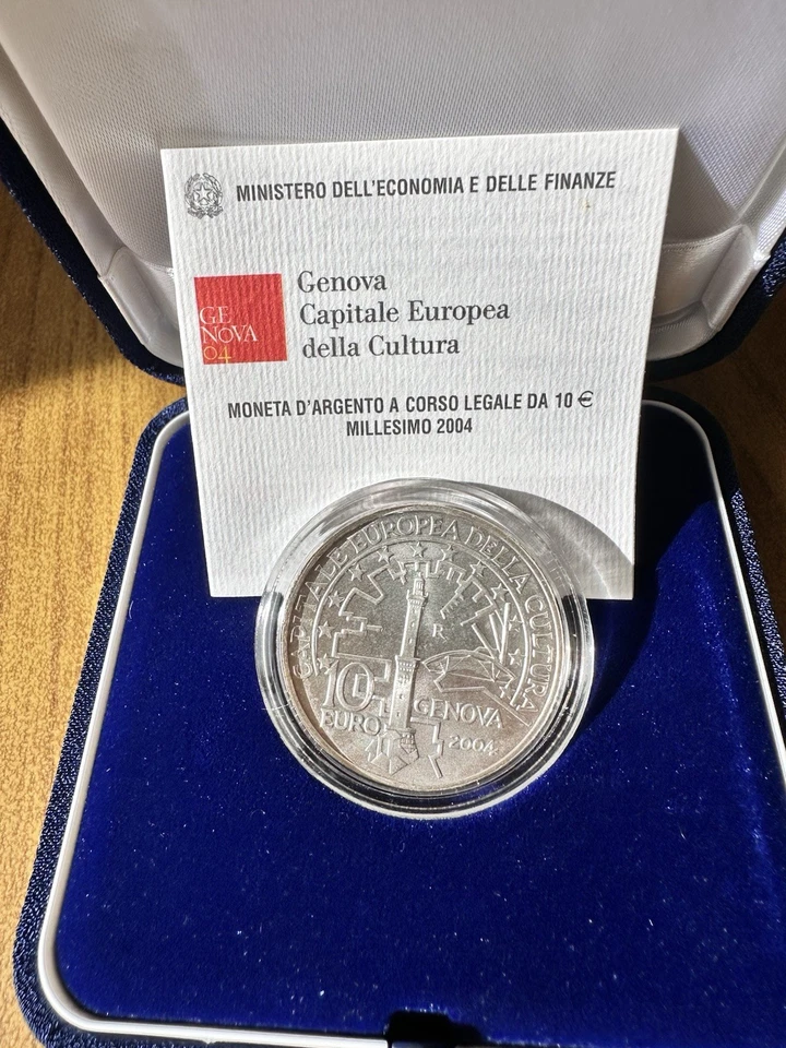Monnaie Commémorative Italie 10 EURO 2004 Gênes Capitale Européenne FDC QW - Photo 2/4