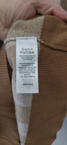 Tahari Pullover Langarm Rundhals braun Chack Größe UK L - Bild 4 von 6