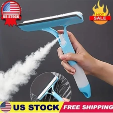 3-in-1 Glass Wiper with Scraper & Sprayer Window Cleaner Squeegee Tool US