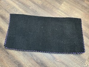 Horse Tack - Black Wool Woven Western Saddle Blanket