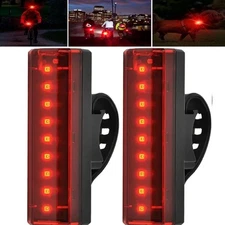 2x USB Rechargeable LED Bike Tail Lamp Bicycle Safety Cycling Warning Rear Lamp