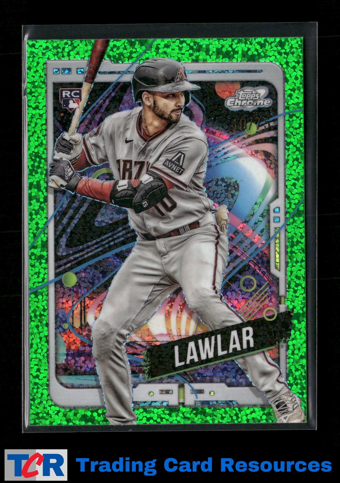 2024 Topps Chrome Cosmic #5 Jordan Lawlar Green Space Dust Refractors #/75