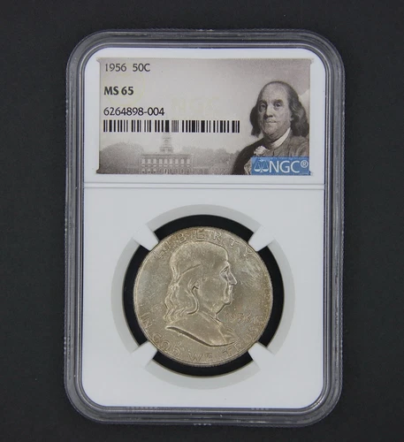 1956 Franklin Half Dollar MS 65, NGC, *SHIPS FREE