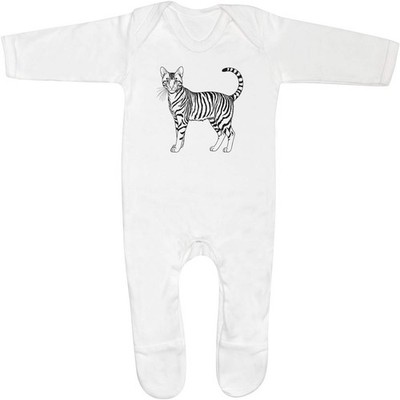 'Toyger Cat' Baby Romper Jumpsuits / Sleep suits (SS061094)