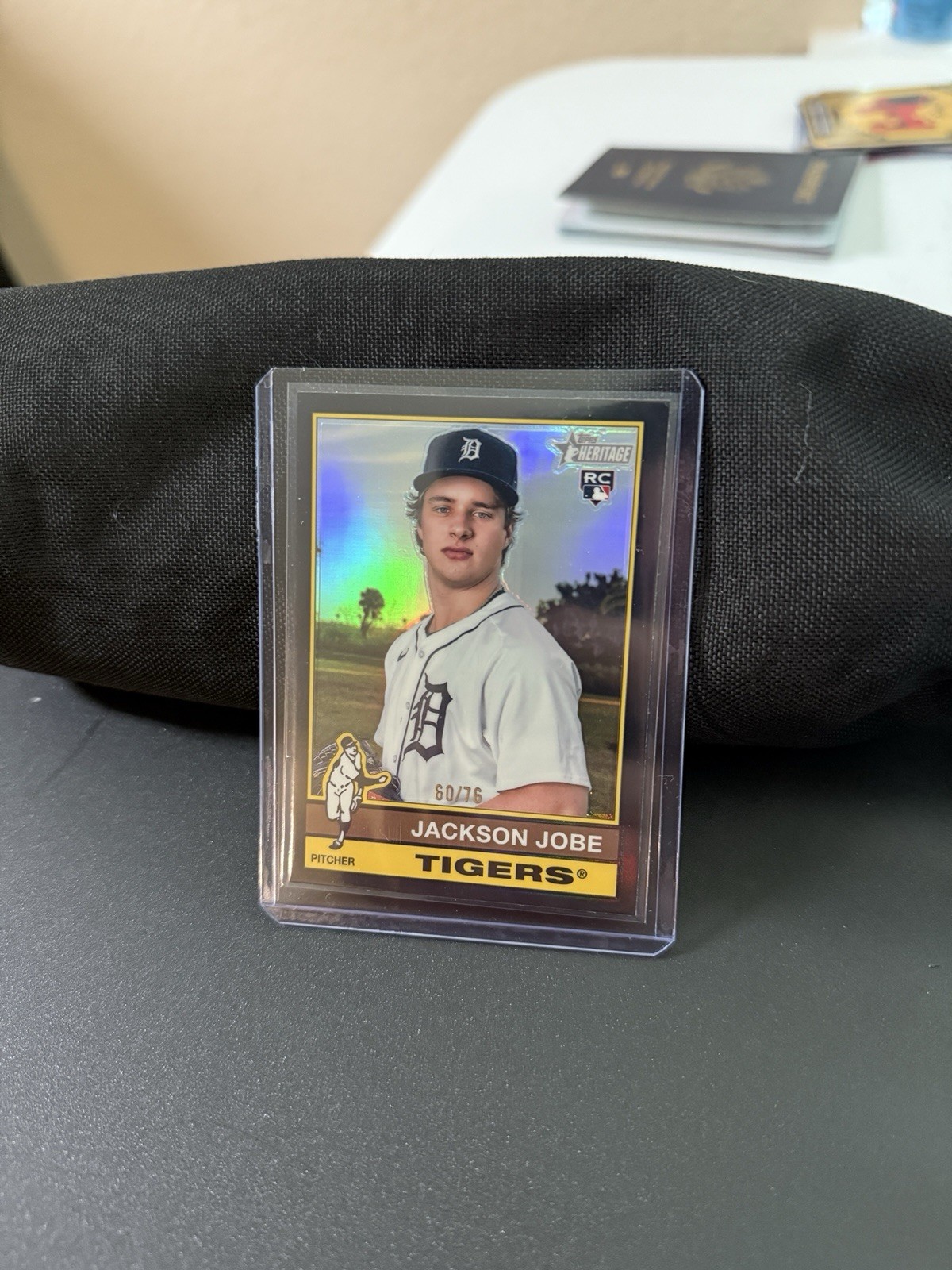 2025 Topps Heritage Jackson Jobe #389 Chrome Black Border /76 (RC)