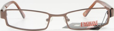 ENCHANT Eyewear EE0603 BRN Light Brown Metal Eyeglasses Frame 49-19-138 NEW