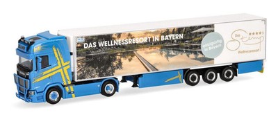 HERPA, SCANIA CS 20 HD 4x2 with 3 Axle Fridge Trailer ZILLNER - STEMP, ech...