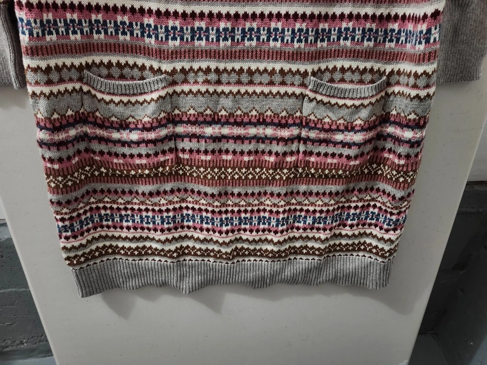Vestido Sundance Para Mujer XL Elise Faro Suéter Mezcla de Lana Fair Isle Boho Midi Foto 3 de 4