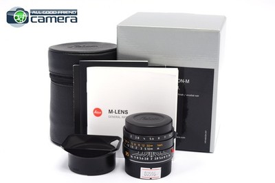 Leica Summicron-M 35mm F/2 ASPH. II Lens Black 11673 *EX+ in Box*