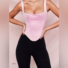 House of CB Blush Pink Satin Corset Top