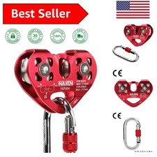 High-Performance Zipline Pulley Trolley with 30kN Strength  25kN Carabiner