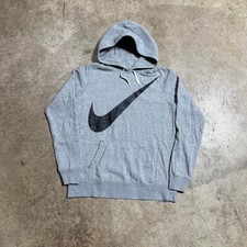 Grey Nike Big Swoosh Hoodie