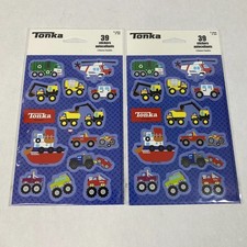 Hasbro Tonka Stickers Sheets 2009 Lot Of 2 Helicopter Truck Boat