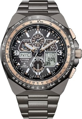 Citizen Promaster Eco Drive Radio Controlled Chronograph Titanium PMV65-2271 B