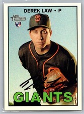 Derek Law 2016 Topps Heritage San Francisco Giants 697 RC