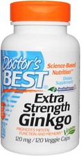 Doctor's Best Extra Strength Ginkgo (Ginkgo-Extrakt) 120 mg 120 vegane Kaps