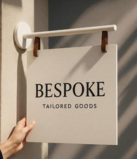 Insegna Logo Lama 2D|Insegna Personalizzata Doppia Lama Laterale |Insegna Vetrina Negozio Esterno