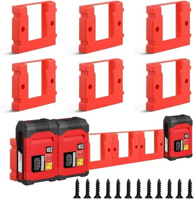 6Pcs Battery Holder Wall Mount for Einhell Power X-Change 18 V Batteries Screws